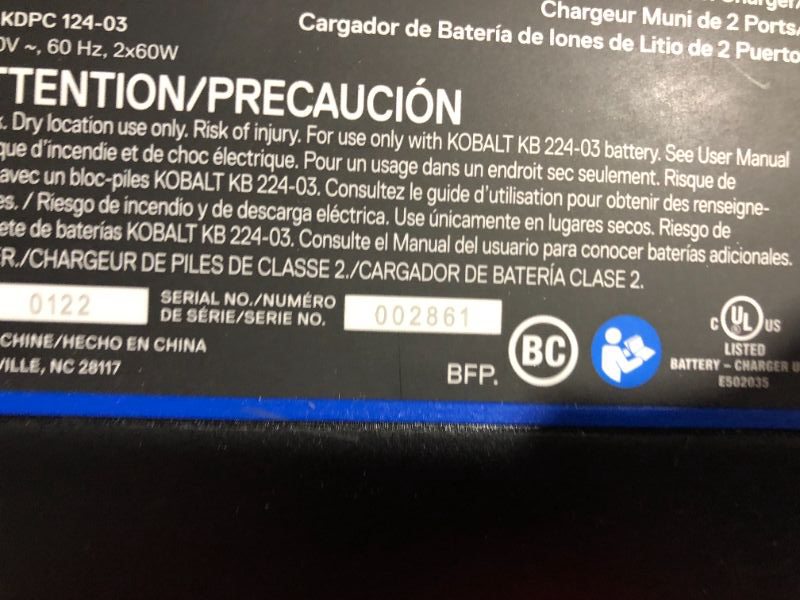 Photo 12 of ***UNTESTED - SEE NOTES***
Kobalt 24-Volt Brushless Lithium Ion Self-Propelled 20-in Cordless Electric Lawn Mower (Battery Included)