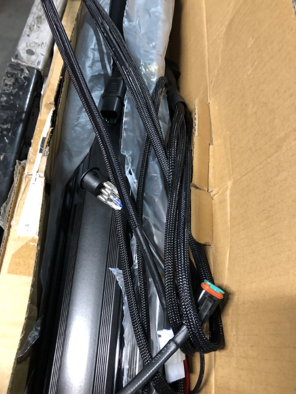 Photo 1 of 40 Inch Light Bar Kit, AKD Part 210W Single Row LED Light Bar w/Wiring Harness Black Cover 