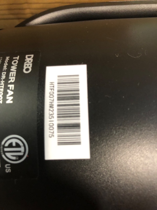 Photo 2 of **USED, MISSING BASE, TESTED** Dreo Nomad One Tower Fan with Remote, 24ft/s Velocity Quiet Cooling Fan, 90° Oscillating Fan 
