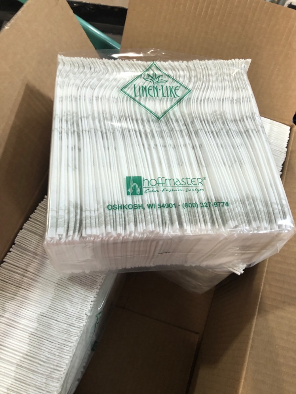 Photo 2 of 1 Ply White Beverage Napkins (Pack of 500ct) 1/4 Fold- Pack of 500ct White Beverage Napkins