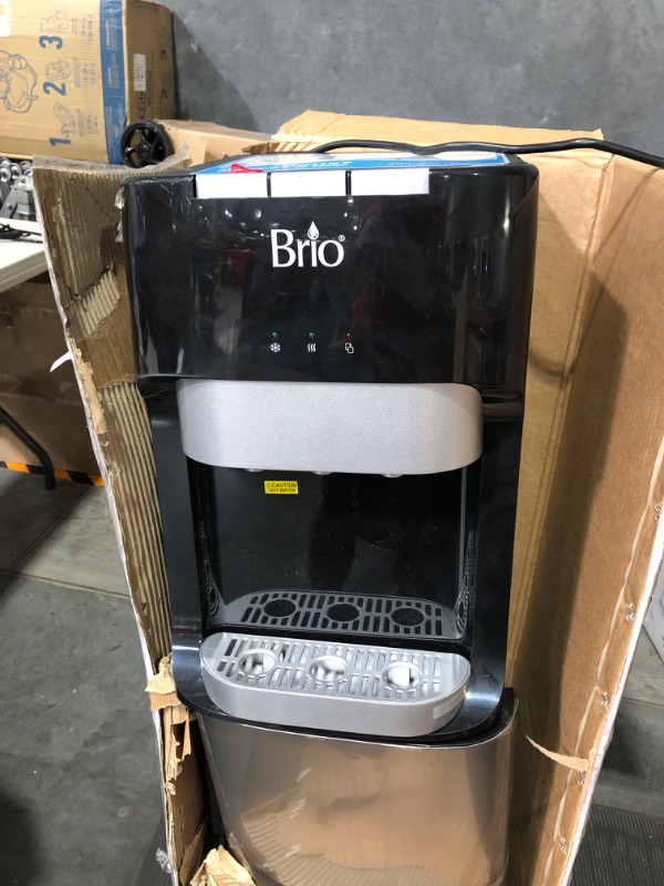 Photo 6 of * tested * powers on * used * see images for damage *
Brio Bottom Loading Water Cooler Water Dispenser – Essential Series - 3 Temperature Settings - 