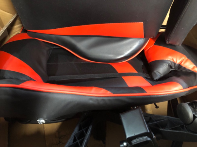 Photo 2 of [FOR PARTS, READ NOTES]
Soontrans Red Gaming Chairs with Footrest,Racing Gaming Chair,Computer Gamer Chair,Ergonomic Game Chair NONREFUNDABLE