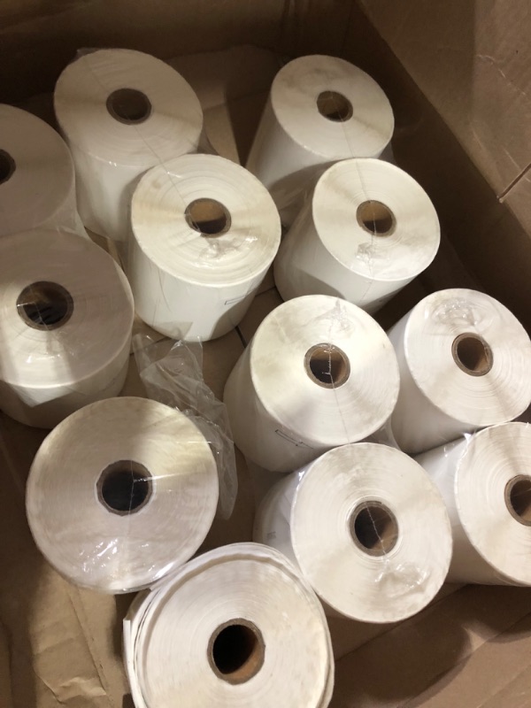 Photo 3 of *USED* LabelMore 4" x 6" Direct Thermal Shipping Label, 20 Rolls with 450 Labels per Roll, 1" Core, Perforated, White Mailing Postage Thermal Label Compatible with Zebra 2844 ZP-450 ZP-500 ZP-505 (20 Rolls) 20 Rolls/9000 labels