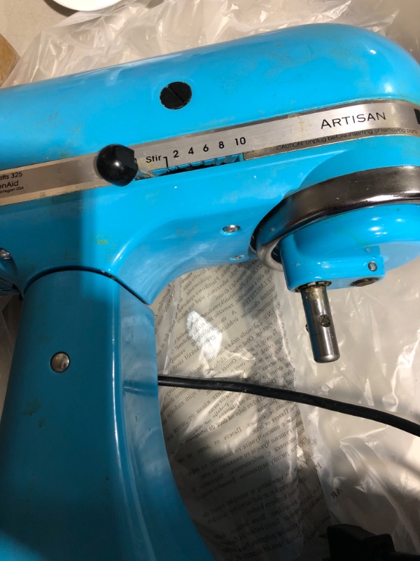 Photo 1 of * mixer powers on but makes odd sound * sold for parts *
stand mixer blue
