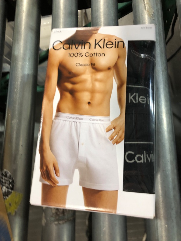 Photo 2 of Calvin Klein Men's Cotton Classics 3-Pack Knit Boxer 3 Black Large