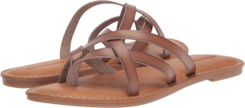 Photo 1 of Women's Strappy Slide Flat Sandal Mushroom Brown SIZE 9