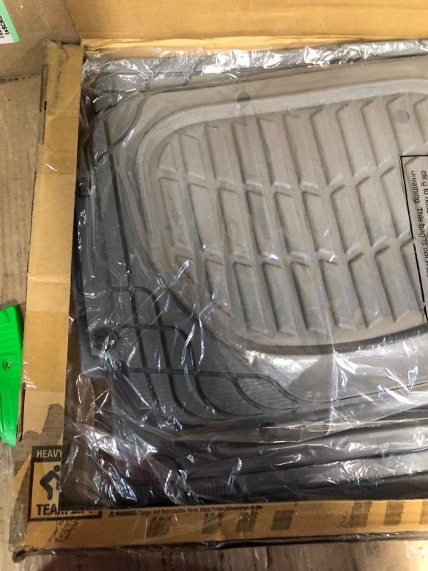 Photo 1 of Motor Trend 923-GR Gray FlexTough Contour Liners-Deep Dish Heavy Duty Rubber Floor Mats, Gray, 54" x 37"