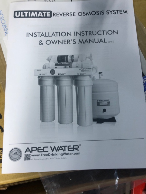 Photo 2 of **STOCK PHOTO FOR REFERENCE** APEC Water Systems Ultimate Reverse Osmosis System RO-132