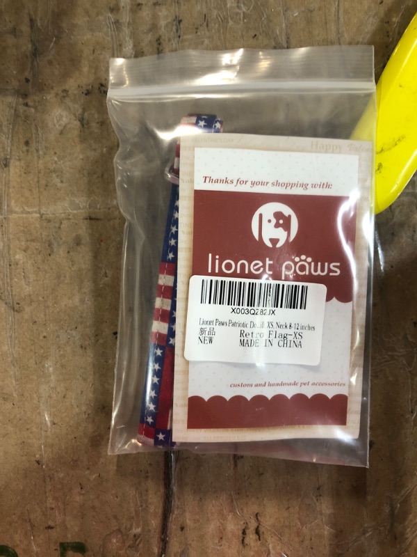 Photo 2 of Lionet Paws Patriotic Dog Collar with Bowtie