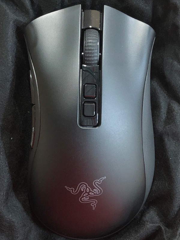 Photo 2 of Razer DeathAdder V2 Pro Wireless Gaming Mouse: 20K DPI Optical Sensor - 3X Faster Than Mechanical Optical Switch - Chroma RGB Lighting - 70 Hr Battery Life - 8 Programmable Buttons - Classic Black