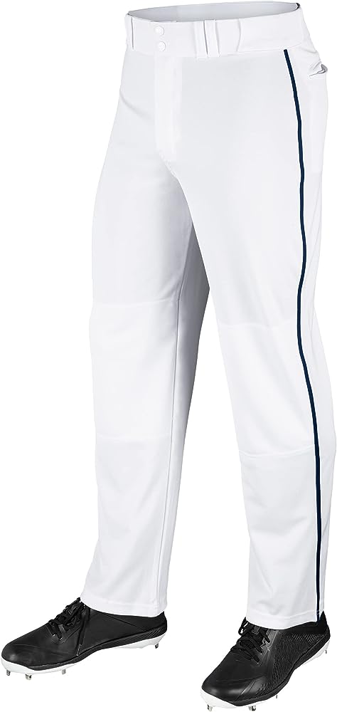 Photo 1 of CHAMPRO Boys Straight Leg Open Bottom Youth Baseball Pants with Side Braid