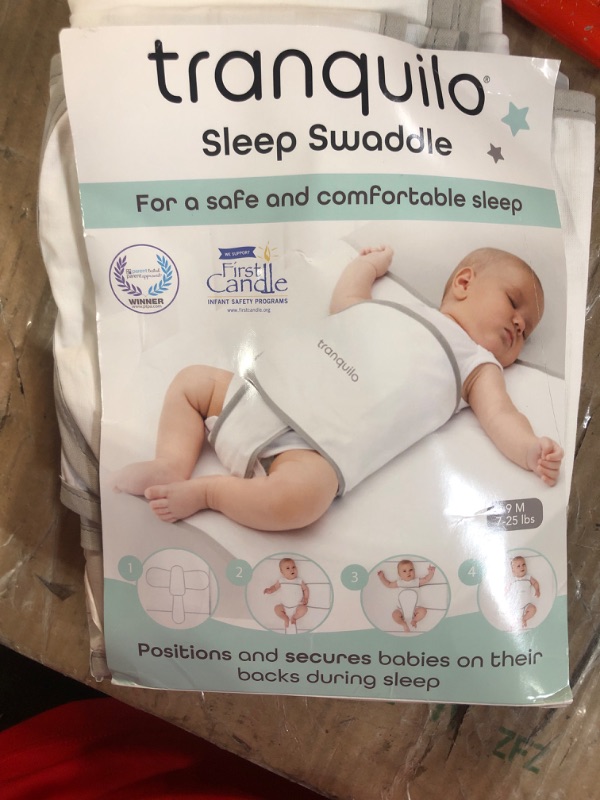 Photo 1 of Baby Brezza Safe Sleep Swaddle Blanket for Crib Safety for Newborns and Infants – Safe, Anti-Rollover Blanket in White, by Tranquilo Reste