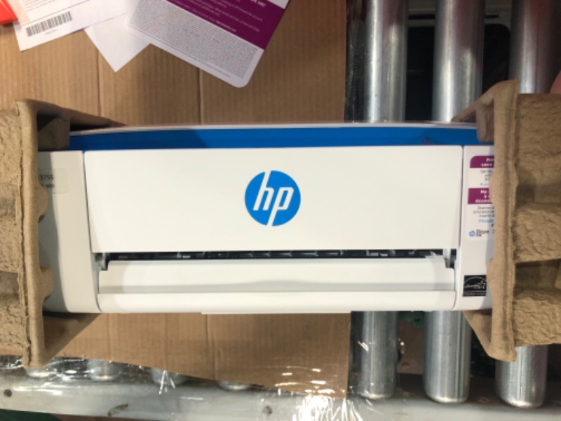 Photo 3 of HP DeskJet 3755 Compact All-in-One Wireless Printer, HP Instant Ink, Works with Alexa - Seagrass Accent (J9V92A) Seagrass HP DeskJet 3755