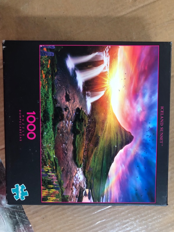 Photo 3 of Buffalo Games - Iceland Sunset - 1000 Piece Jigsaw Puzzle Multicolor, 26.75"L X 19.75"W