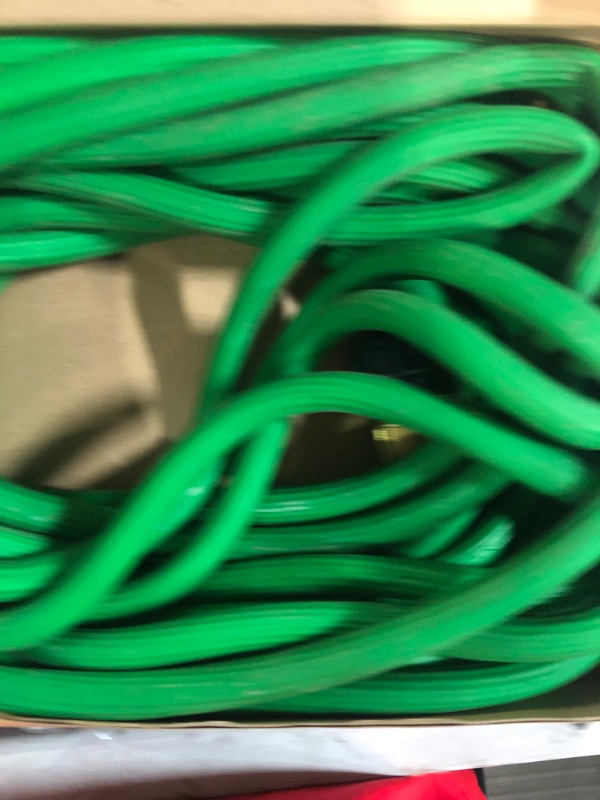 Photo 1 of 100 ft Expandable Garden Hose with 10 Function Nozzles, New Water Hose with 50 Layers Innovative Nano Rubber, 3/4" Solid Brass Fittings