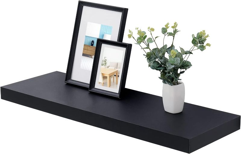 Photo 1 of * used item * no packaging *
Wall Shelf, Black Floating Shelf Display Floating Shelf, 35.43" L x 11.81" D x 2" 