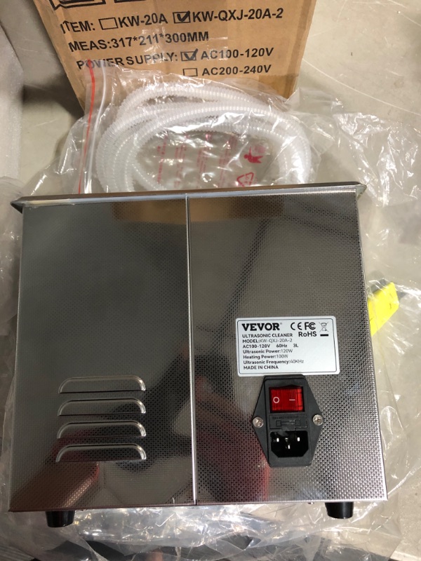 Photo 5 of * not functional * sold for parts * repair *
VEVOR Ultrasonic Cleaner with Digital Timer & Heater, Professional Ultra Sonic Jewelry Cleaner, 
