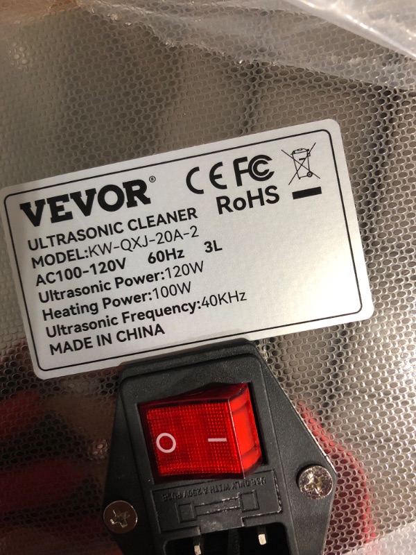 Photo 4 of * not functional * sold for parts * repair *
VEVOR Ultrasonic Cleaner with Digital Timer & Heater, Professional Ultra Sonic Jewelry Cleaner, 