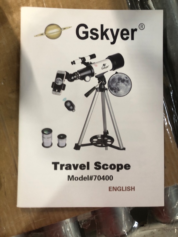 Photo 2 of Gskyer Telescope, 70mm Aperture 400mm AZ Mount Astronomical Refracting Telescope for Kids Beginners - Travel Telescope with Carry Bag, Phone Adapter and Wireless Remote