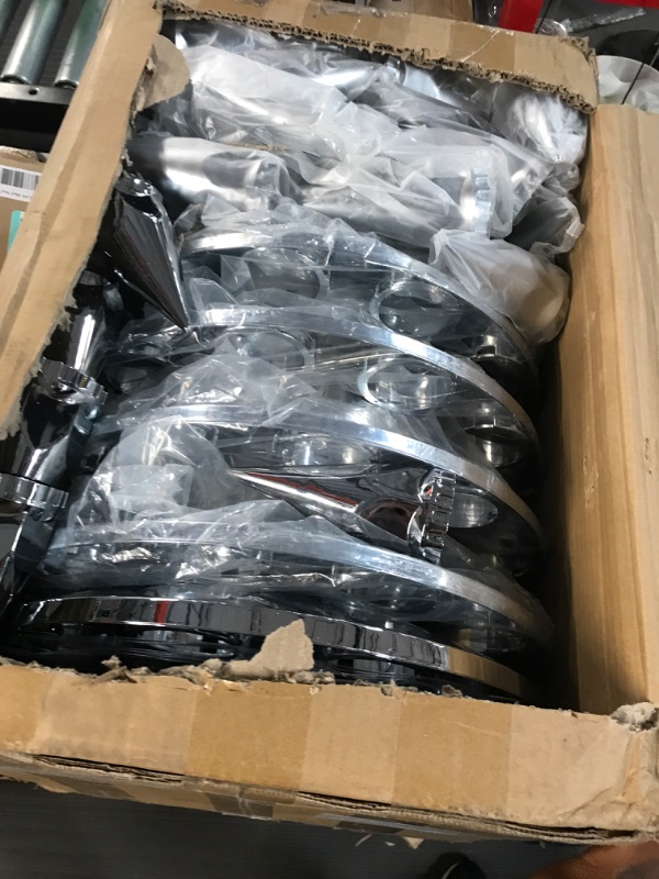 Photo 2 of *SEE NOTES JIUXI ABS Chrome Plastic Complete Axle Cover Kits with 33mm Thread-on Nut Covers for Semi Trucks in Sets (Spiked)