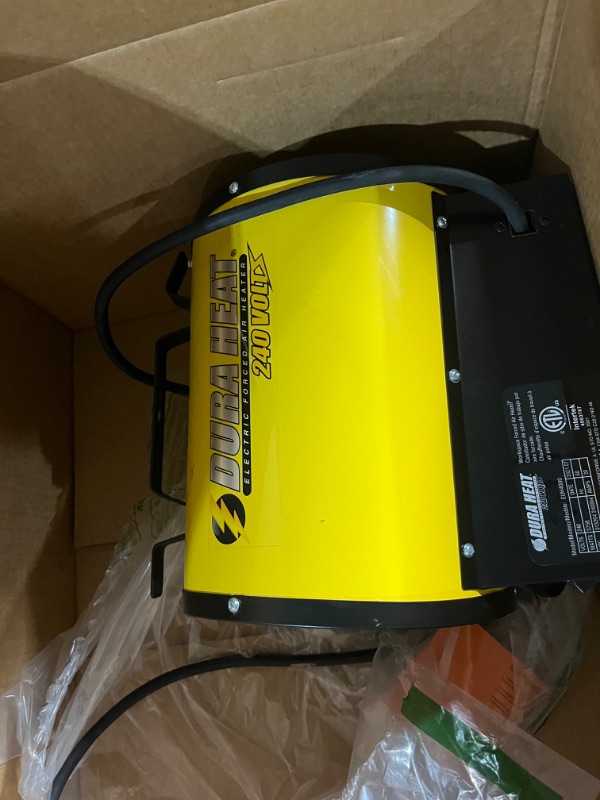 Photo 3 of ***SEE NOTES*** Dura Heat EUH5000 Electric Forced Air Heater 16,400 Btu, Yellow