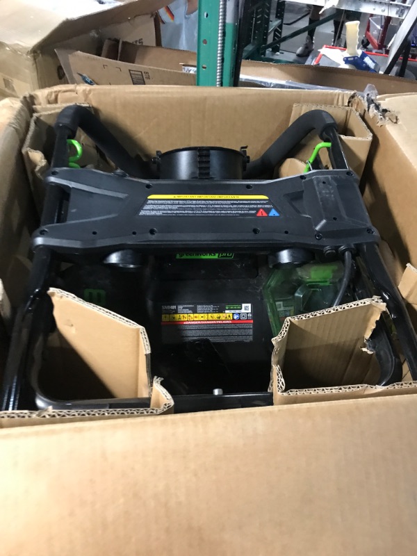 Photo 4 of **HAS DUST**
Greenworks Pro 80V 20-Inch Snow Blower with 2Ah Battery and Charger 2Ah Battery and Charger 20" Blower