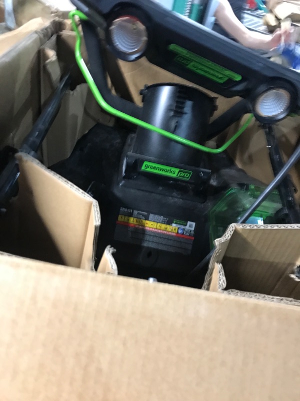 Photo 2 of **HAS DUST**
Greenworks Pro 80V 20-Inch Snow Blower with 2Ah Battery and Charger 2Ah Battery and Charger 20" Blower