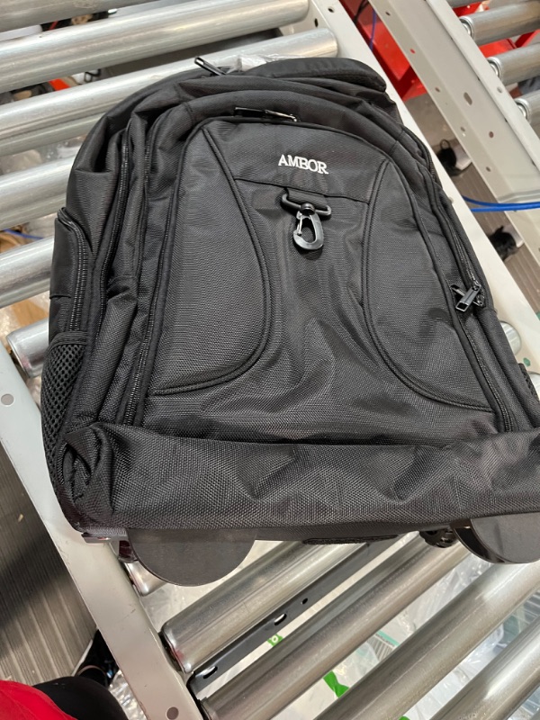 Photo 1 of AMBOR Rolling Backpack - Black 15.6inch