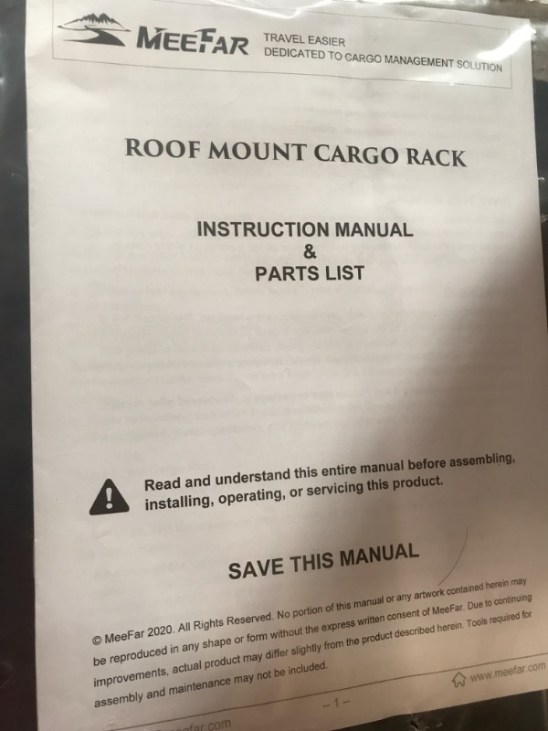 Photo 1 of MeeFar Roof Rack Carrier Basket Universal Rooftop Cargo Carrier Basket 51" X 36" X 5"