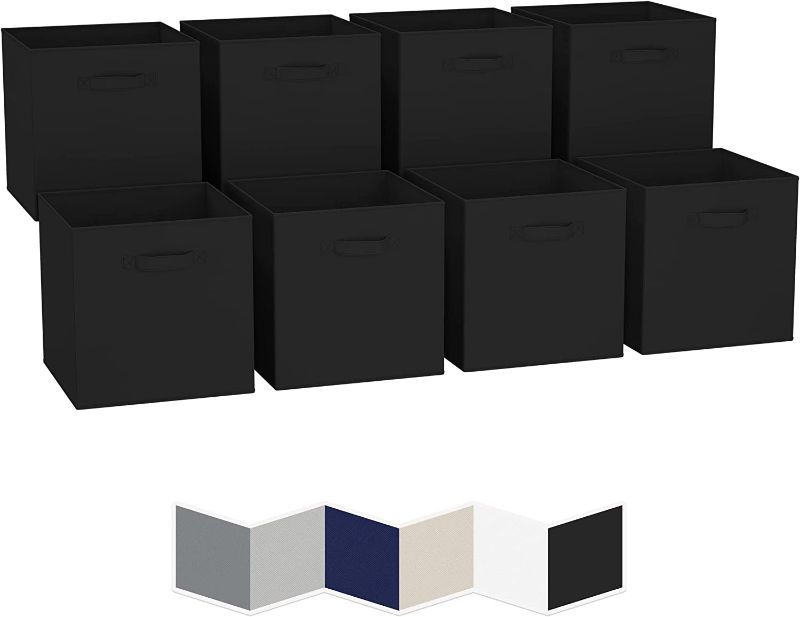 Photo 1 of [Like New] Cube Storage Baskets For Organizing - 13 Inch - Set of 8 - White
