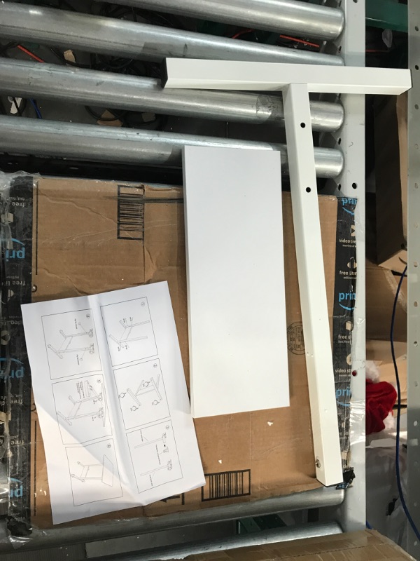 Photo 1 of [Notes] KOUPA Writing Standing Desk, Adjustable Small Desk, 360° Flip Up and Down at Will with Wheels, 24 x 16 in, White?Adjustable Height: 32-47" )
