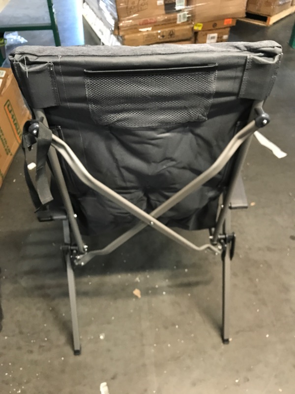 Photo 3 of [Like New] EVER ADVANCED Adjustable Folding Reclining Patio Chair - 300 lbs (Grey)