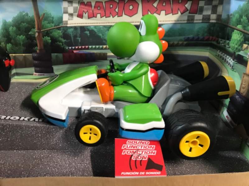 Photo 2 of [Factory Sealed] Carrera RC 370162108X Official Licensed Mario Kart Yoshi Race Kart 1:16 Scale 2.4 GHz Splash Proof Remote Control Car 