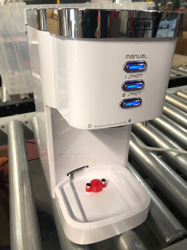 Photo 2 of (SEE NOTES) gevi Espresso Machine 20 Bar Fast Heating Automatic White Espresso Machine 