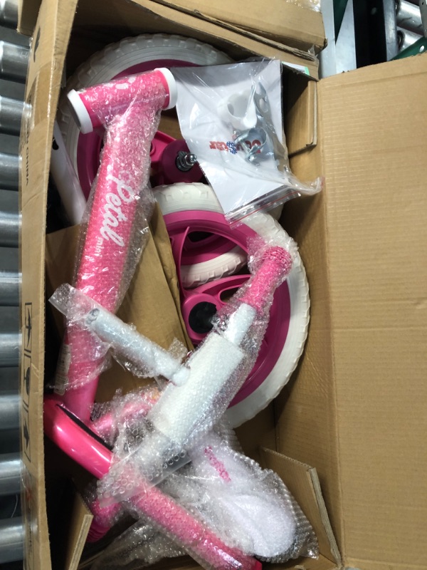 Photo 1 of JOYSTAR 14 Inch Balance Bike for Boys Girls 3T to 6 Years Old Toddler Push Bike with Footboard and Handlebar Protect Pad 14" Child Glider Cycle Kids Slider Pink