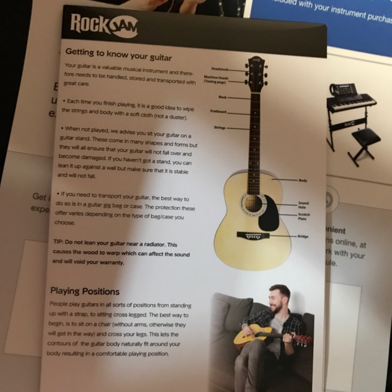 Photo 4 of (SEE NOTES) RockJam Acoustic Guitar Superkit