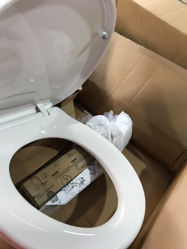 View 2 of Hibbent Premium Round Toilet Seat with Cover(Oval) Quiet Close 16.5'' Round