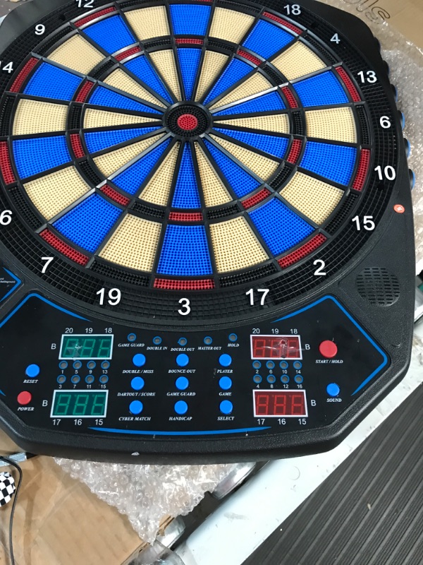 Photo 2 of (SEE NOTES) OLI Electronic Dart Board with 12 Soft Tip Darts, LED Display