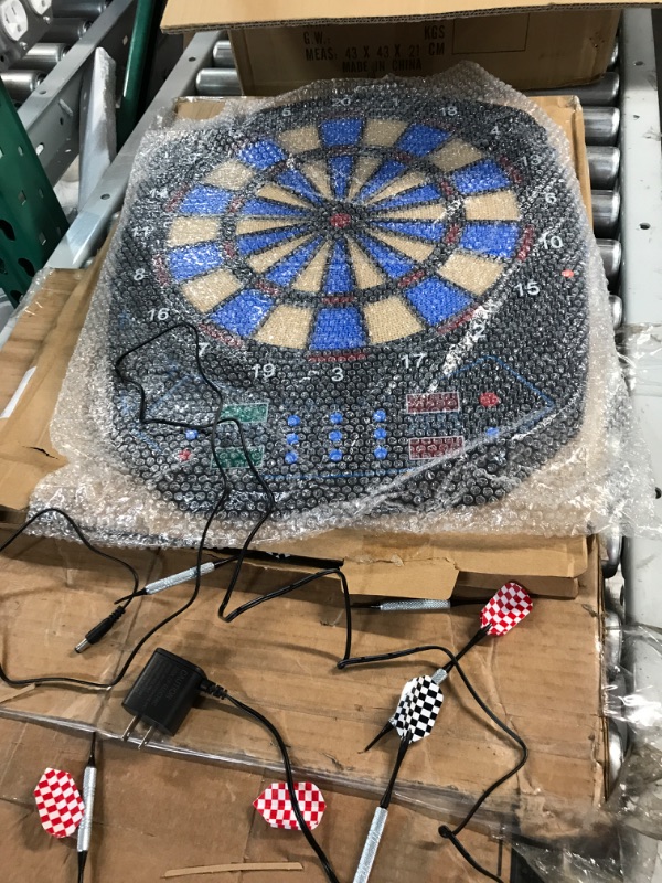 Photo 3 of (SEE NOTES) OLI Electronic Dart Board with 12 Soft Tip Darts, LED Display