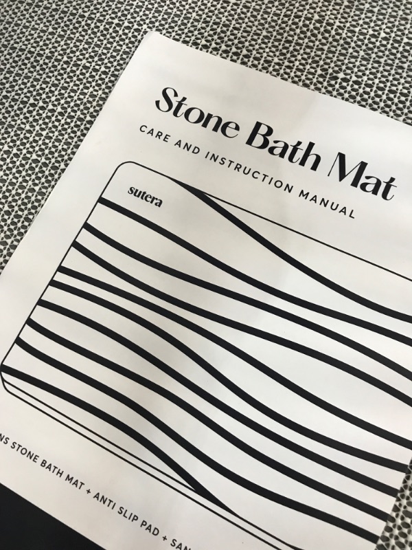 Photo 4 of ***It is discolored on the mat****
SUTERA - Stone Bath Mat, (23.5 x 15 Gray) Grey