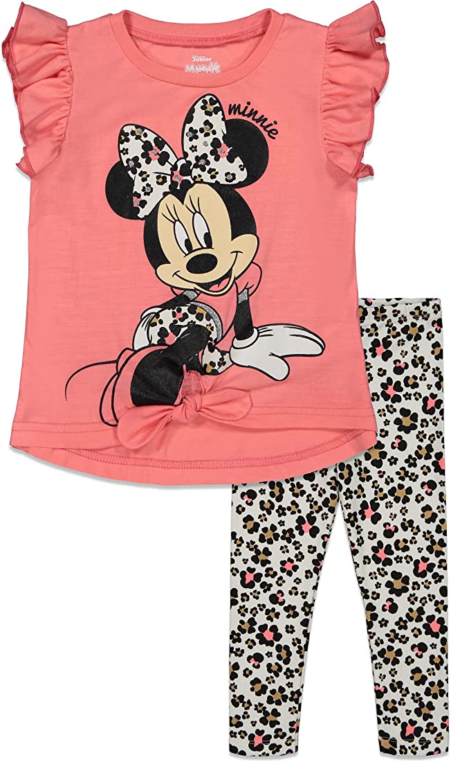 Photo 1 of Disney Junior's Minnie Mouse T-Shirt and Legging Outfit Set (Size 4T)