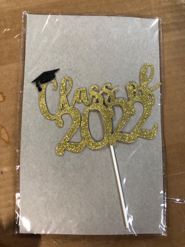 Photo 3 of Graduation Gold Glittery Cake/ Cupcake Toppers (24Pcs)