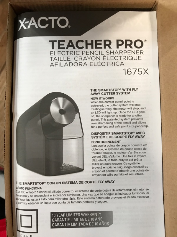 Photo 2 of X-Acto® TeacherPro® Classroom Electric Pencil Sharpener, Blue Black