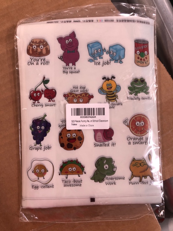 Photo 2 of 400 Pieces Punny Rewards Stickers