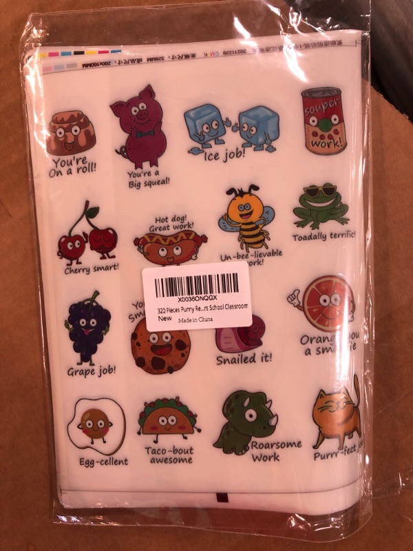 Photo 2 of 400 Pieces Punny Rewards Stickers