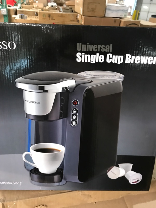 Photo 3 of *NEW**Mixpresso - Single Serve K-Cup Coffee Maker | With 4 Brew Sizes for 1.0 & 2.0 K-Cup Pods  (Dark/Gray)