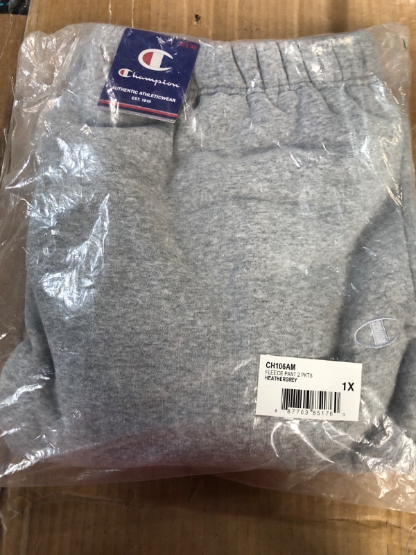 Photo 2 of Champion Heather Gray Fleece Pants - 3X for someone at least 6'-6" tall