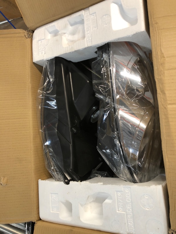 Photo 2 of AXLAHA 2006-2008 Dodge Ram Headlights Assembly for 2006 2007 2008 Dodge Ram 1500/2006 2007 2008 2009 Dodge Ram 2500 3500 Chrome Housing Amber Reflector Replacement Driver and Passenger Side A-Chrome Housing Amber Reflector