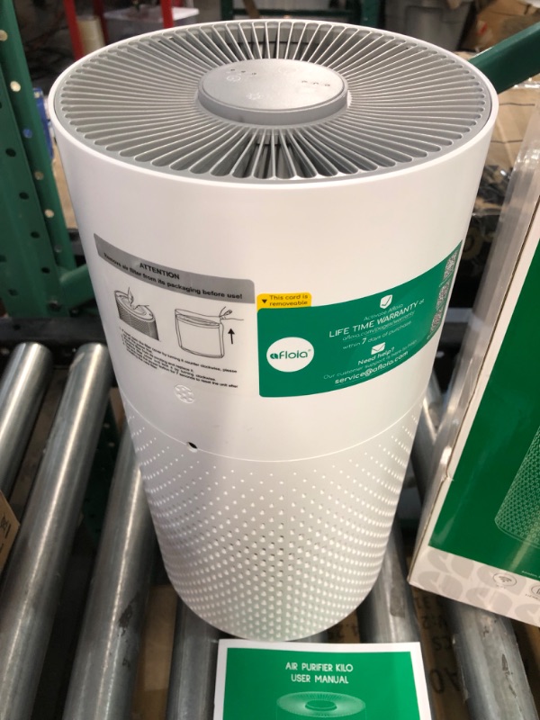 Photo 3 of Afloia Air Purifiers for Home Large Room Up to 1076 Ft², Smart WiFi Voice Control Work with Alexa White 7.5"D x 7.5"W x 17"H
