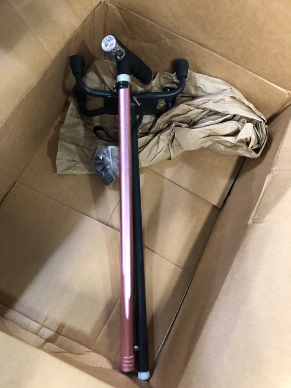 Photo 2 of **USED** BeneCane Walking Cane Adjustable Cane Flexible Walking Cane with LED Light Lightweight Sturdy Portable Walking Stick - Balancing Mobility Aid(Pink)